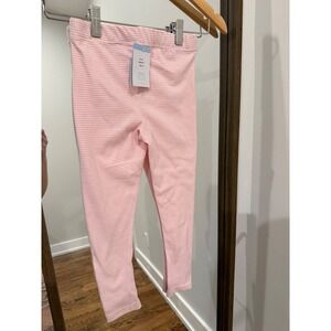 New Set of (3) Bella Bliss Kids Leggings Size 7/8 Striped Pink Blue Navy  Pants